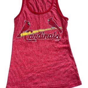 STL Cardinals Women's Red Racerback Tank Top Size S Sleeveless Casual